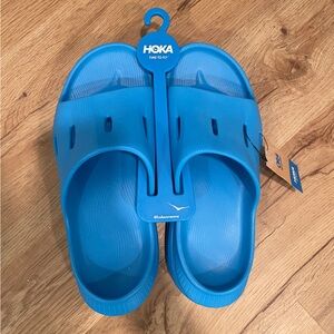 Hoka Vibrant Blue Ora Recovery Slides